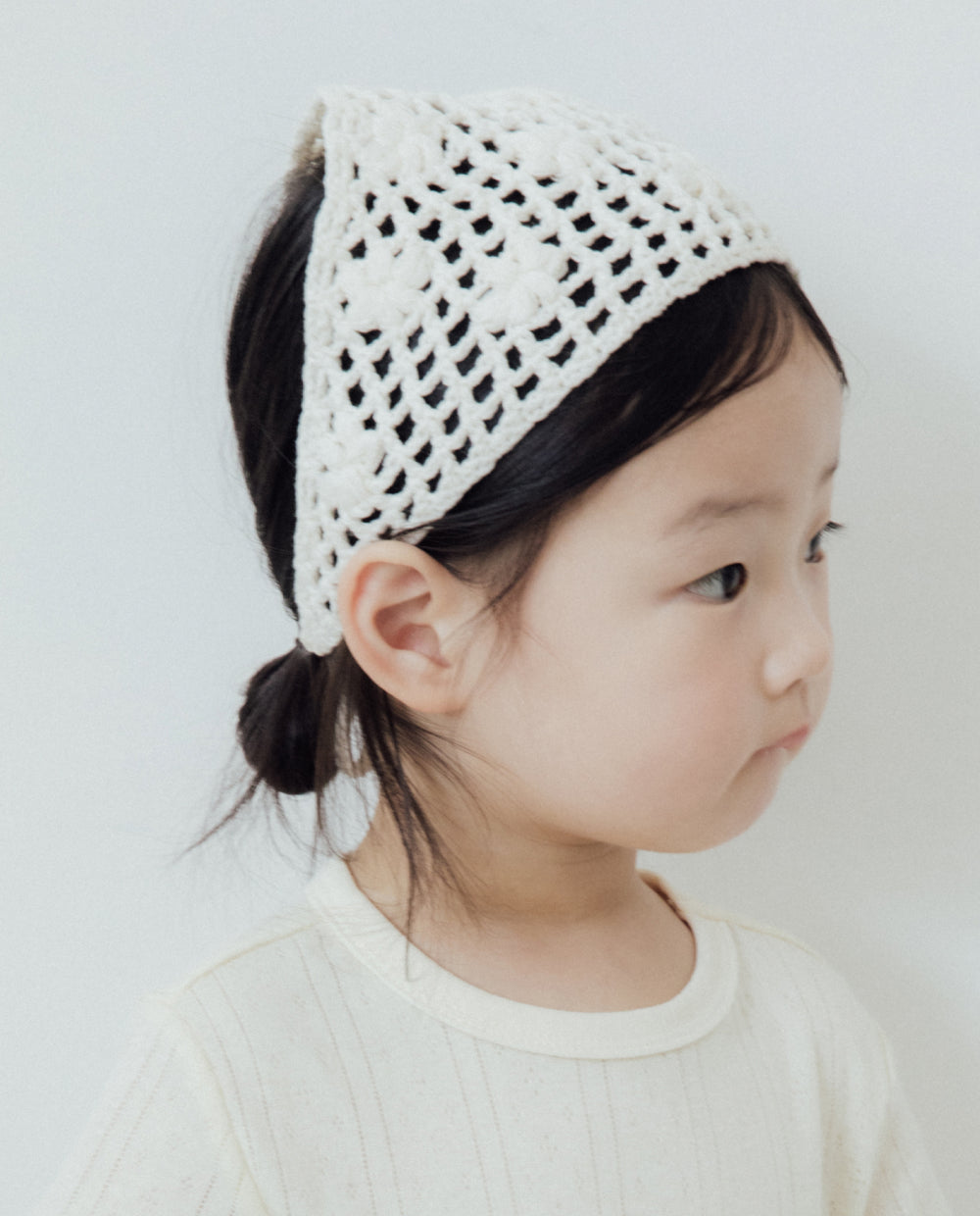 [Baby/Kids] フラワードニット ヘアターバン