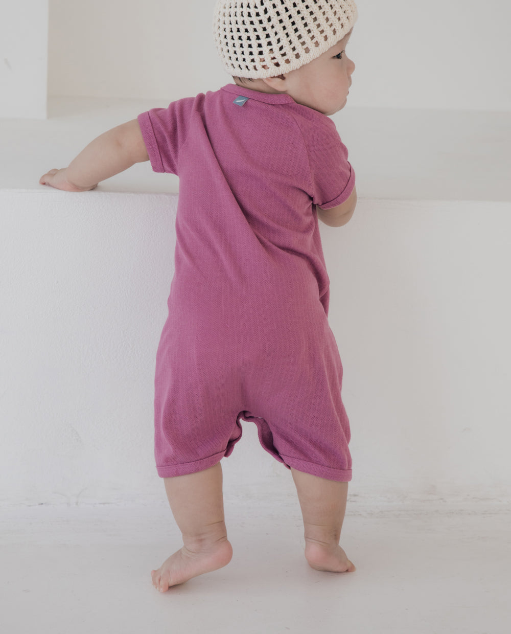 [Baby] ソフトリー プレミアム バンブーメッシュ 半袖ロンパース