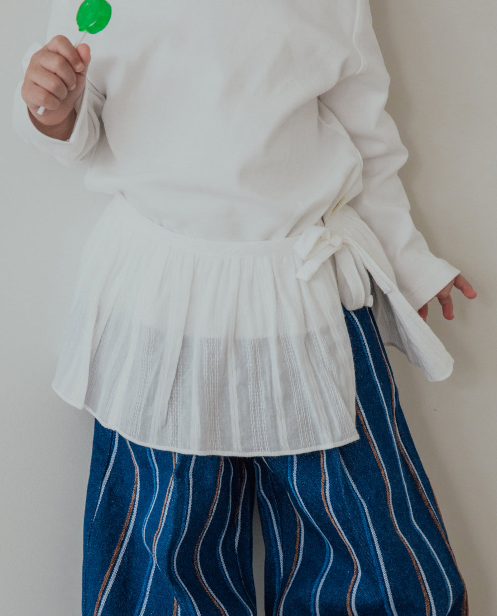 [Kids] コットンレースラップスカート