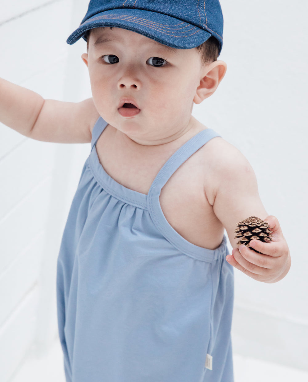[Baby] エアー クール ホルターネック ロンパース