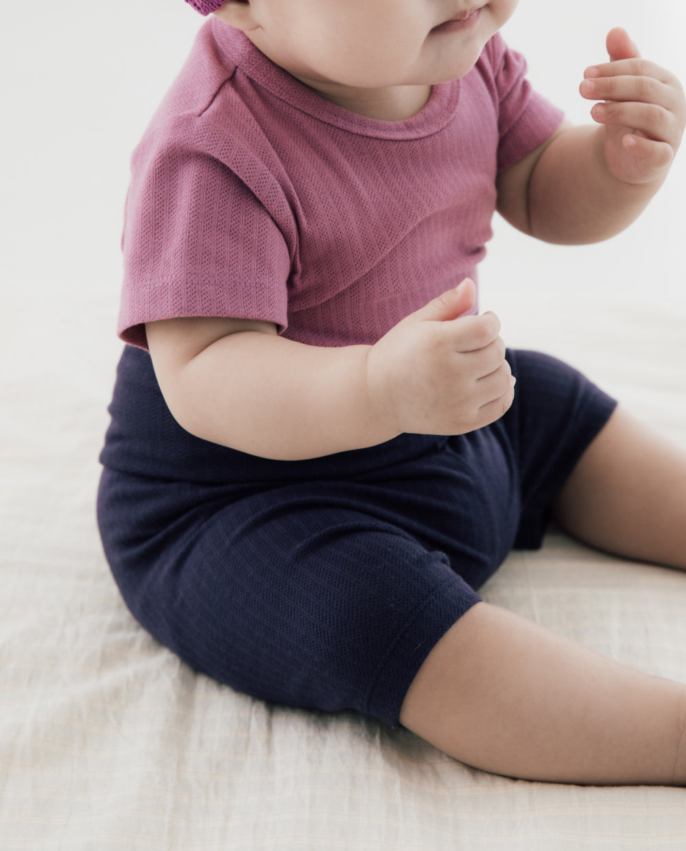 [Baby] ソフトリー プレミアム バンブーメッシュ 5分丈レギンス