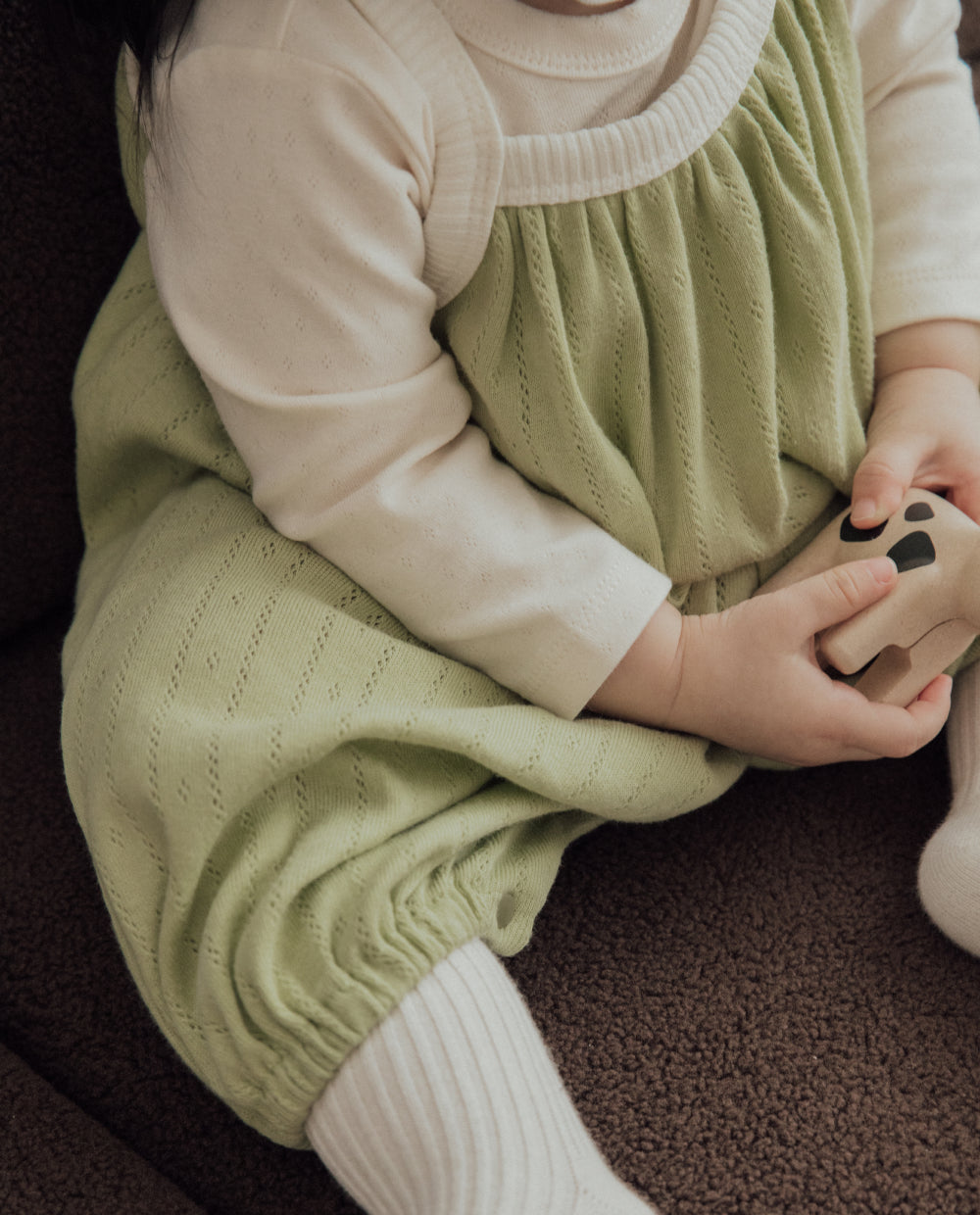 [Baby] コットン アイレット キャミソール ロンパース