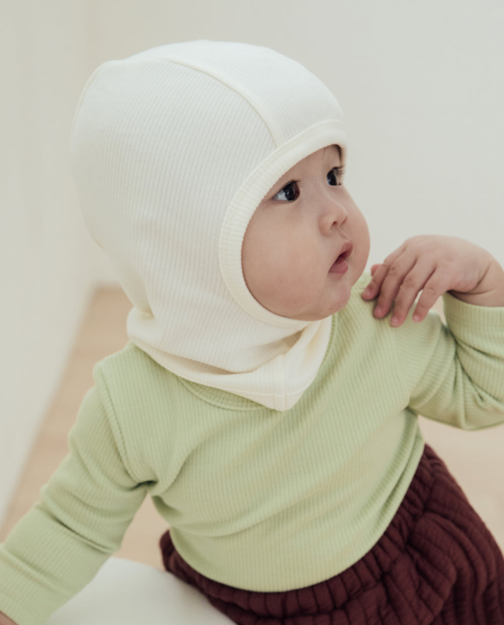 [Baby] ふんわりなめらかリブストレッチバラクラバ