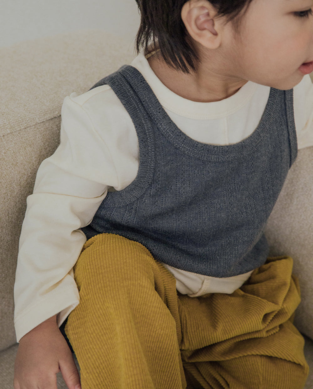 [Kids] ジャガードアイレットベスト