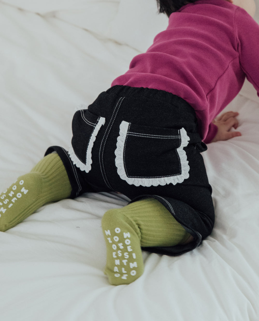[Baby] もちもちデニムブーツカットパンツ