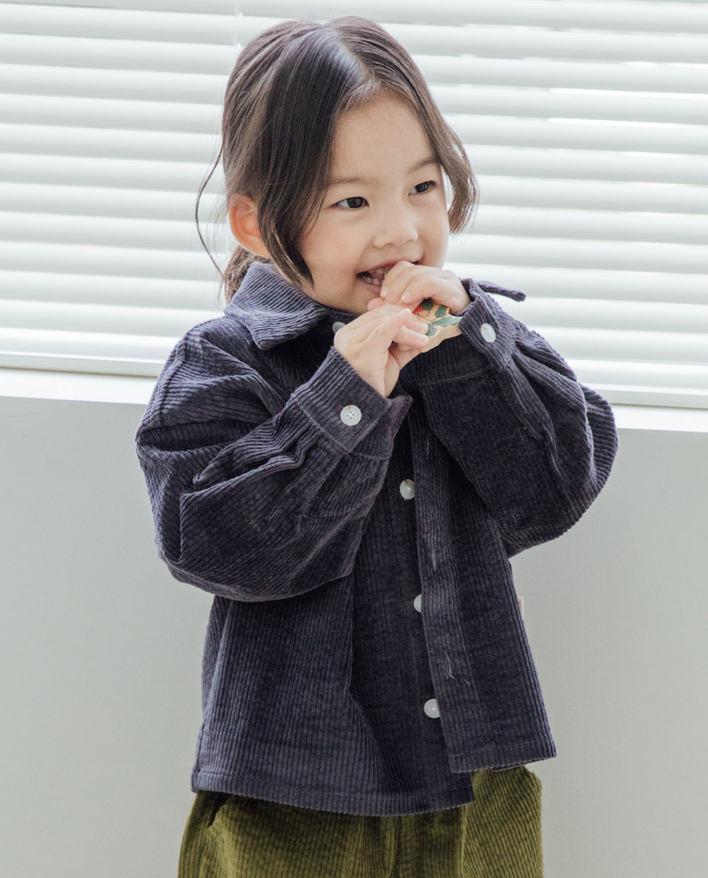 [Kids] コーデュロイストレッチシャツジャケット