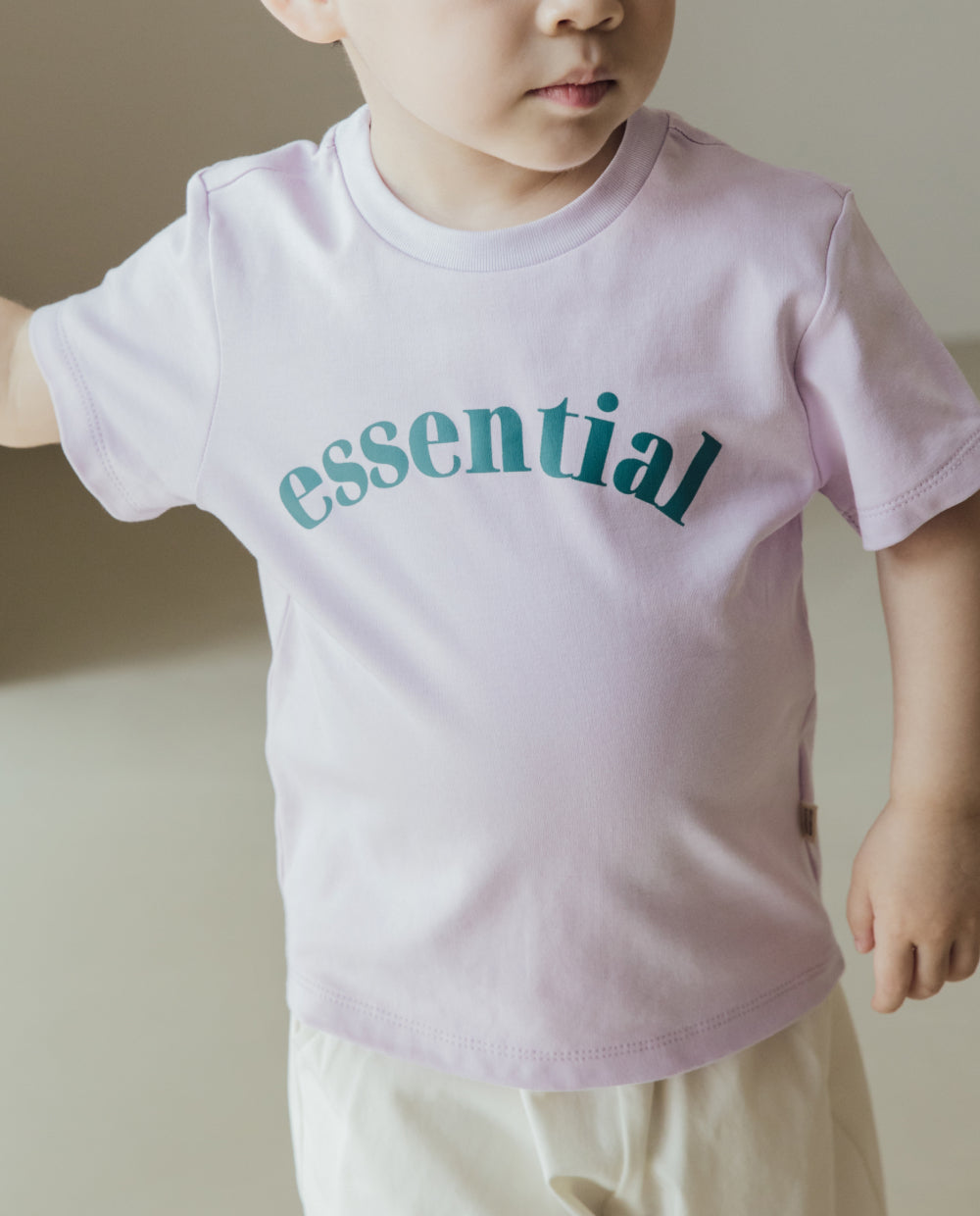 [Kids] オーガニック レギュラーフィット ロゴ 半袖 Tシャツ