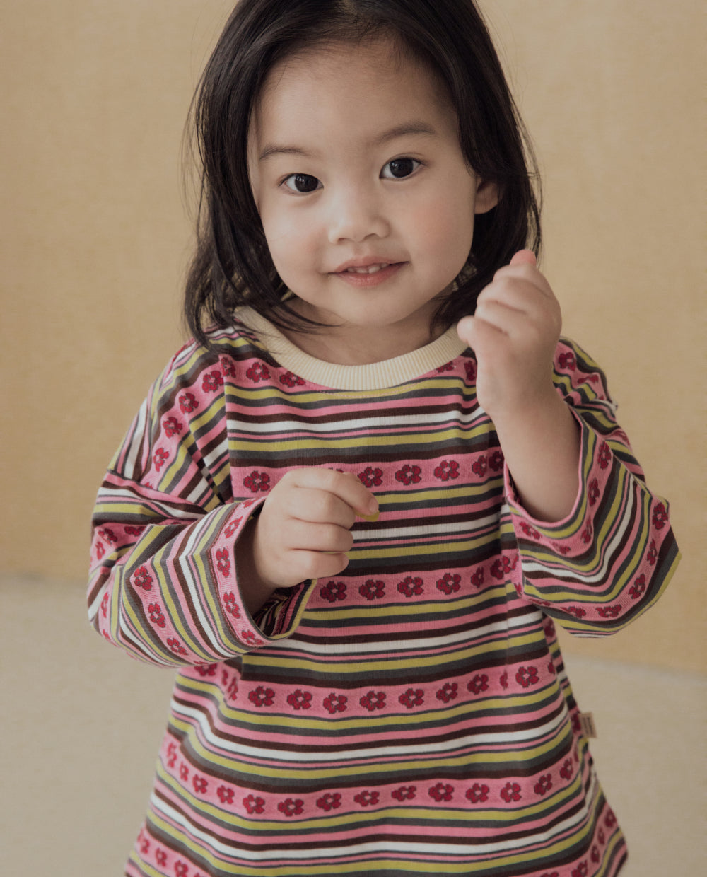 [Kids] コットンジャガードルーズフィットTシャツ