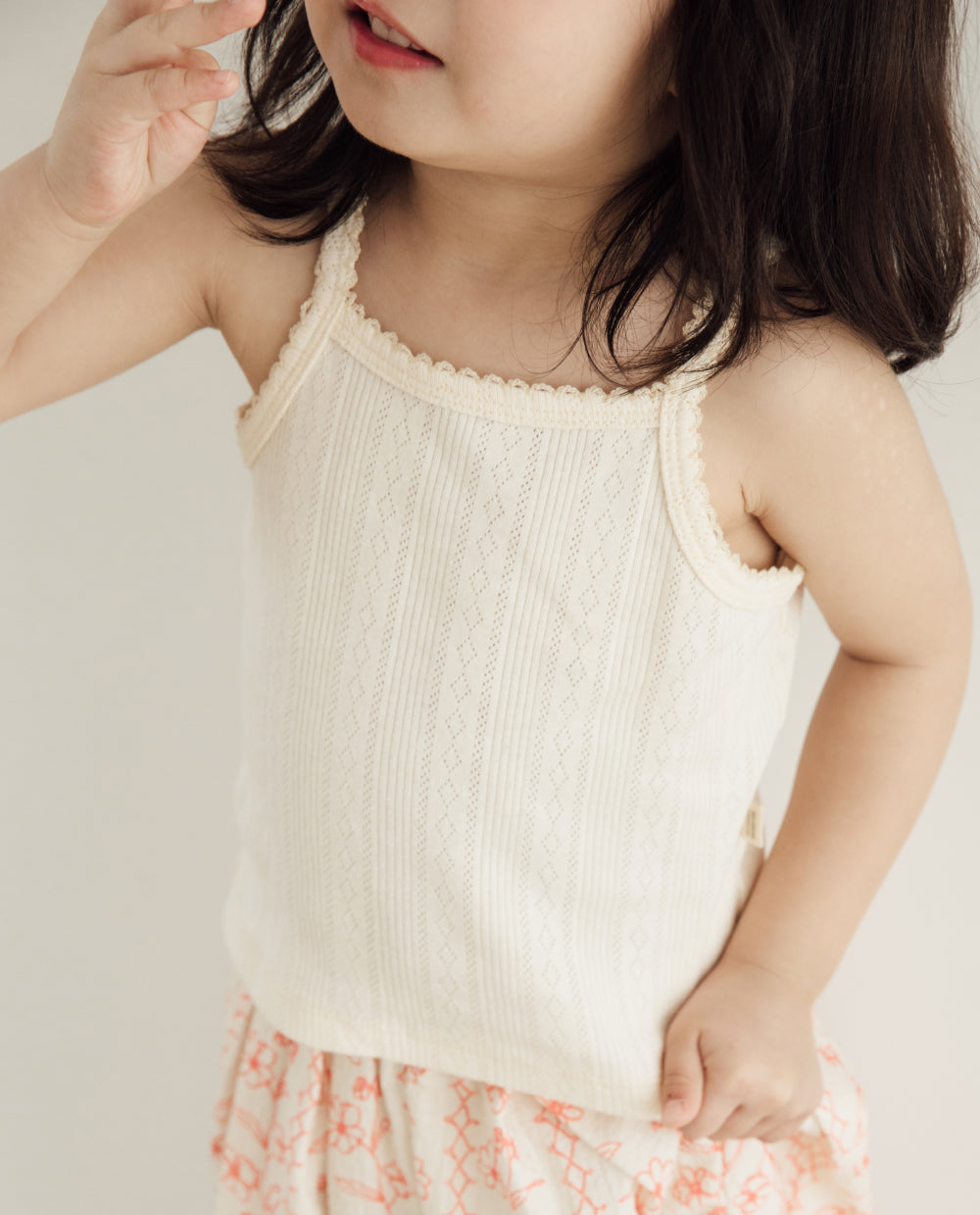 [Kids] アイレット ピコット キャミソール Tシャツ