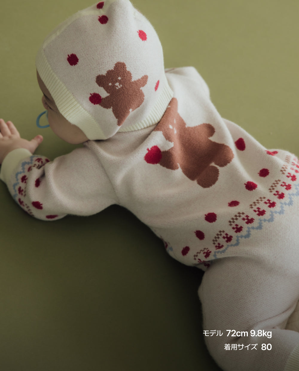 [Baby] ソフトタッチ ニットロンパース