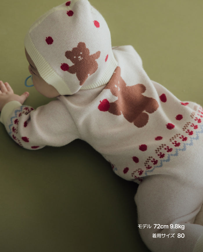[Baby] ソフトタッチ ニットロンパース