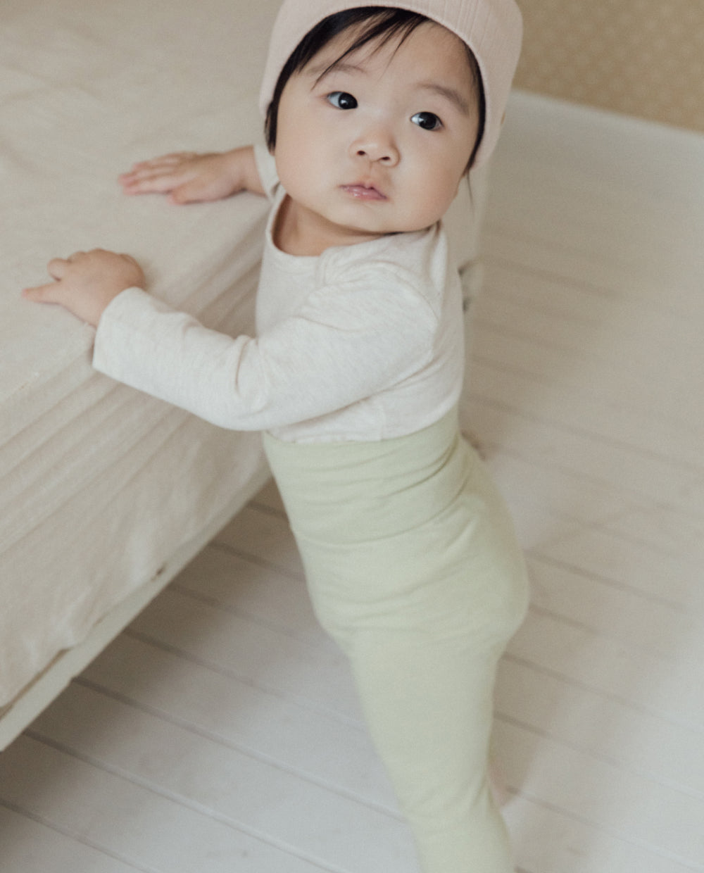 [Baby] やわらかモダール 腹巻き付きレギンス