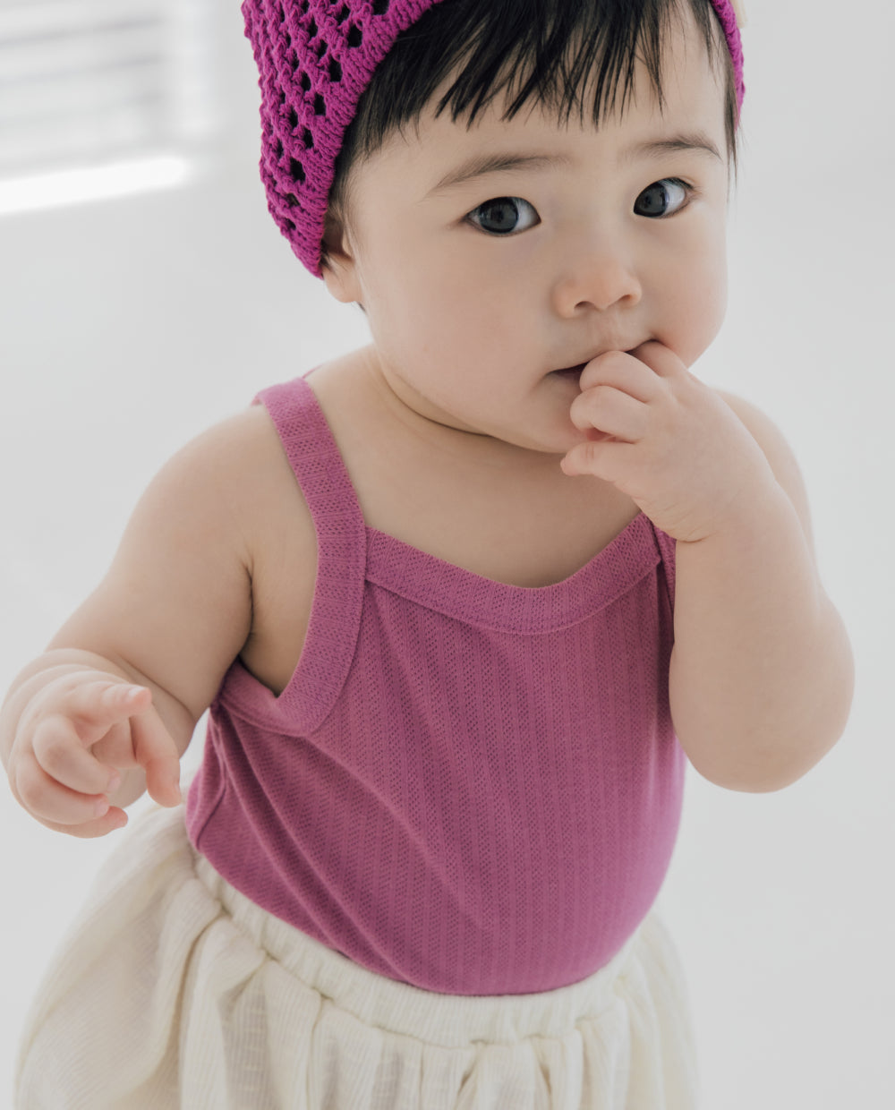 [Baby] ソフトリー プレミアム バンブーメッシュ キャミソール ボディスーツ