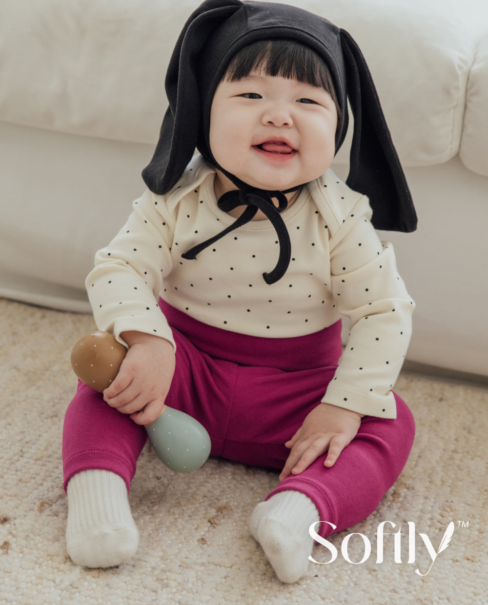 [Baby] ソフトリーふんわりもちもちゆったり腹巻付きレギンス