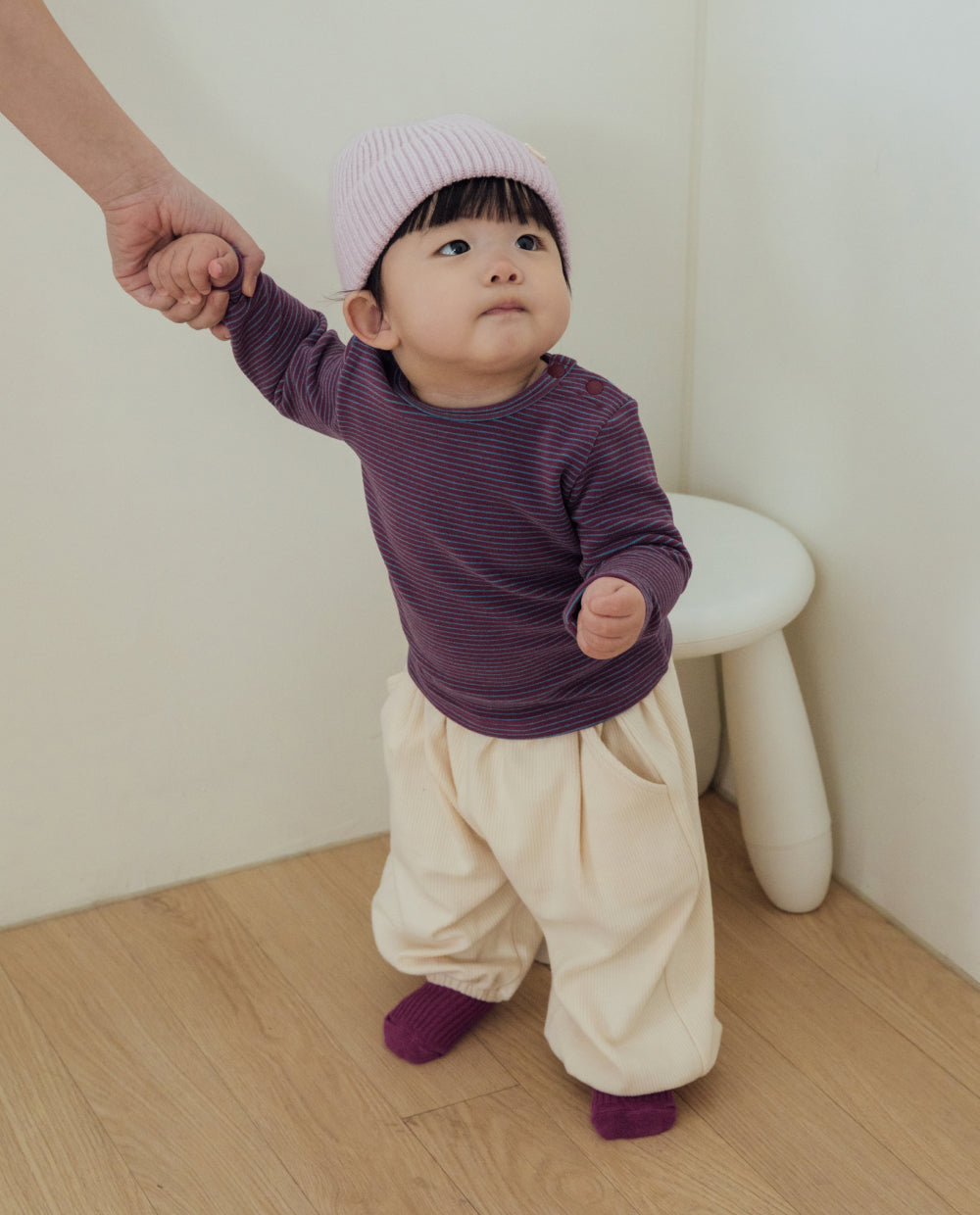 [Baby] ふんわりなめらかリブストレッチバルーンパンツ