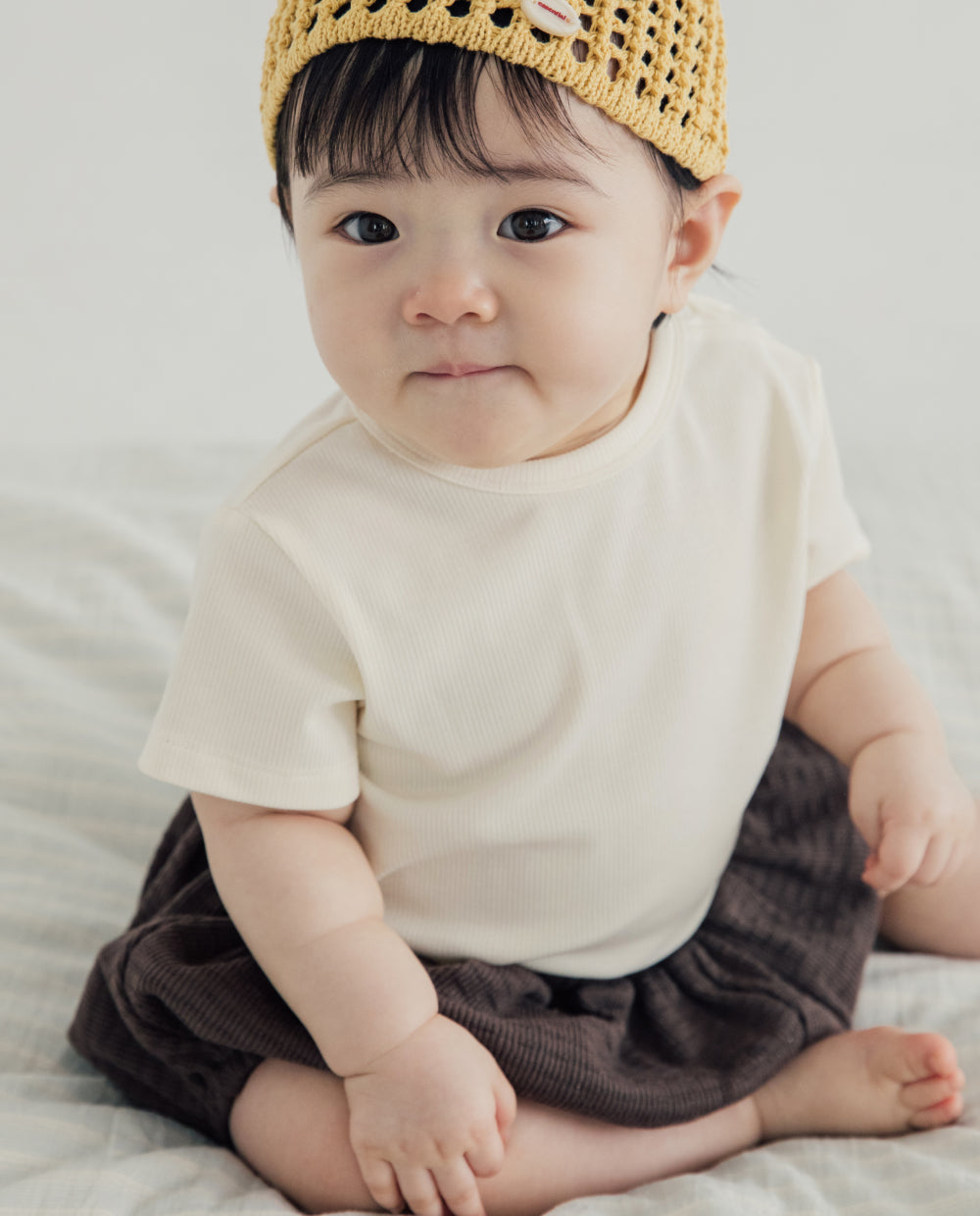 [Baby] ソフトリープレミアムテンセルリブTシャツ