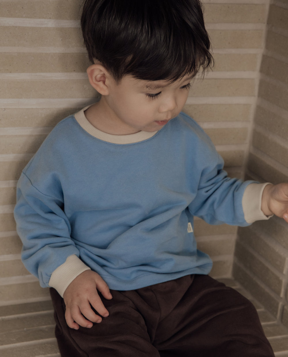 [Kids] ソフトコットンレタリングスウェット