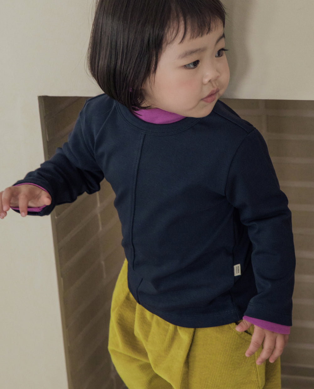 [Kids] もちもちストレッチコットンTシャツ