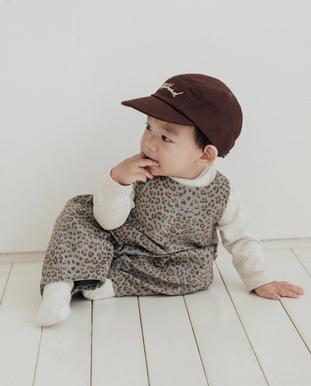 [Baby] レオパードバルーンシルエットオーバーオール