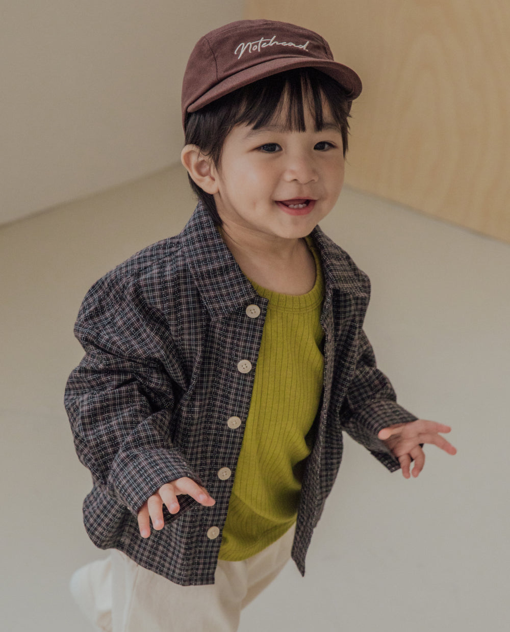 [Kids] コットンジャガードチェックシャツ
