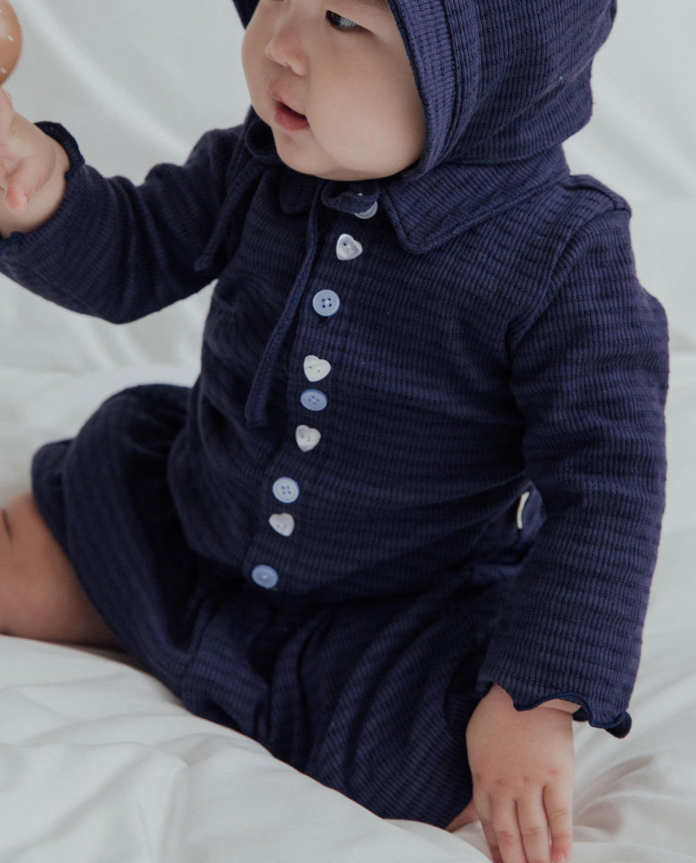 [Baby] ジャガードリブビッグカラーセットアップ