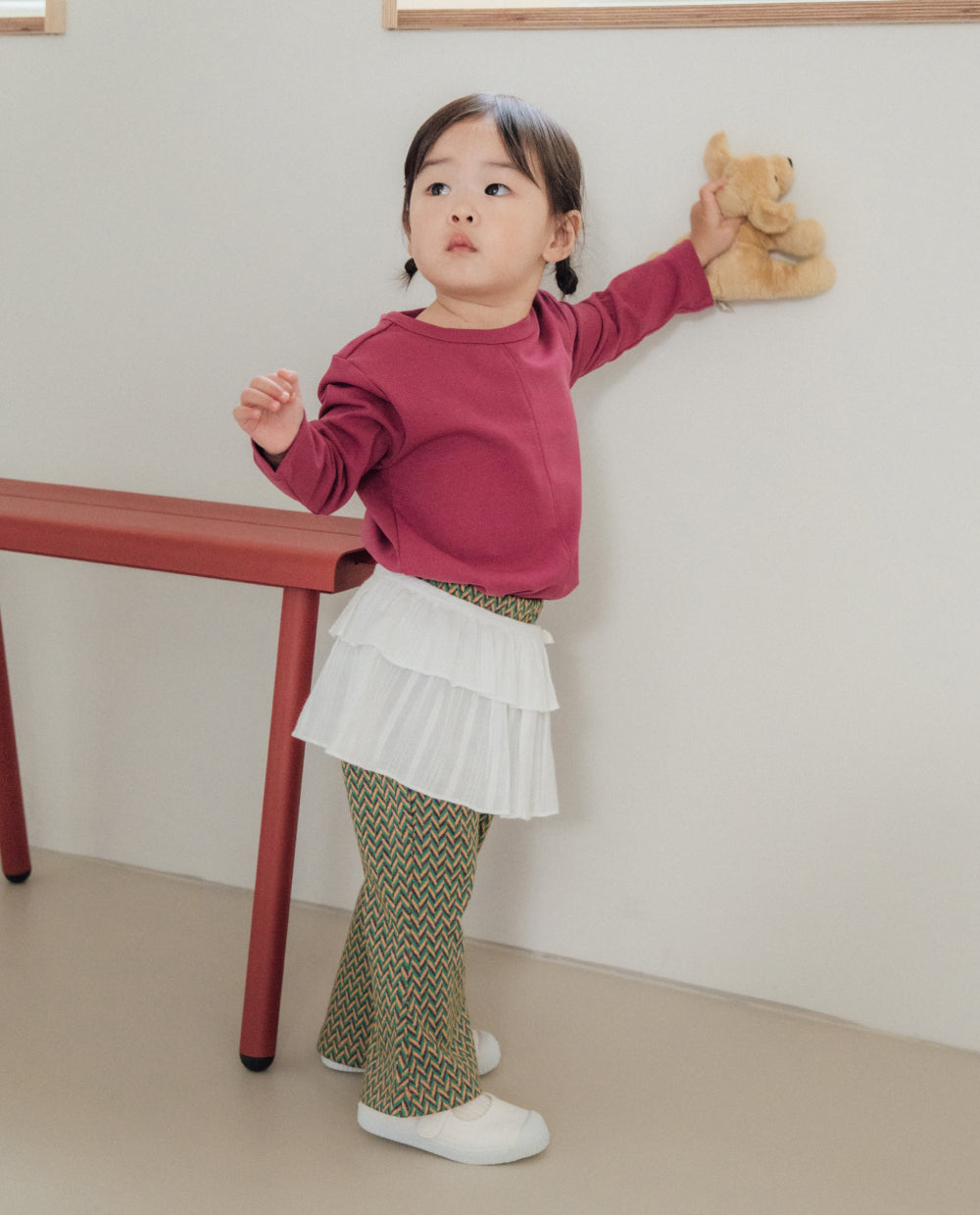 [Kids] コットンレースラップスカート