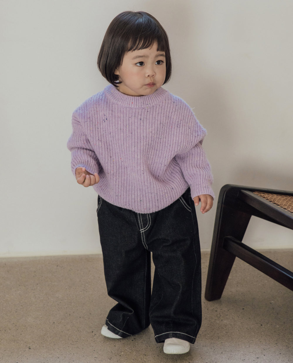 [Kids] もちもちストレッチカーブデニムパンツ