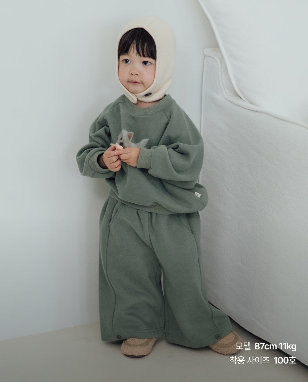 [Kids] [裏起毛] ふんわりミンク ワイド2wayパンツ