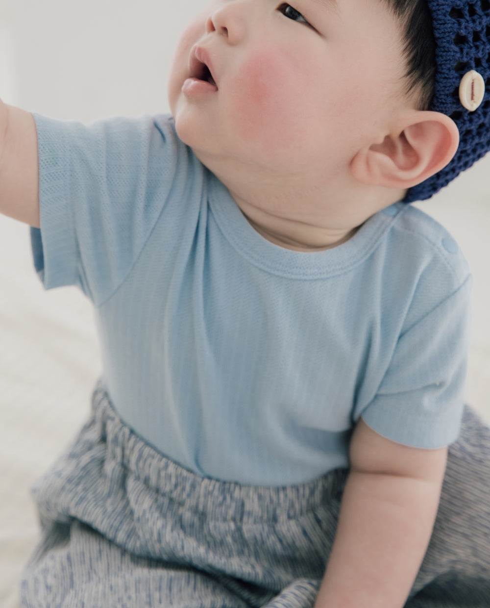 [Baby] ソフトリー プレミアム バンブーメッシュ 半袖 ボディスーツ