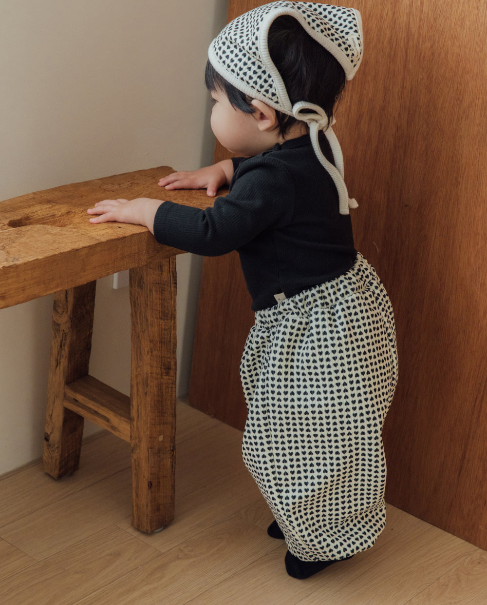 [Baby] [裏起毛]ふんわりミンクハートバルーンパンツ