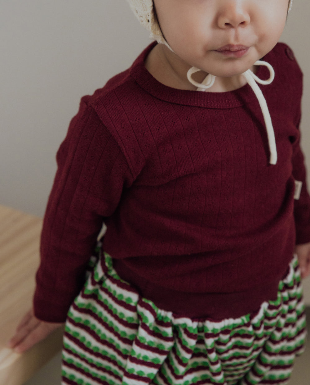 [Baby] コットンアイレットTシャツ
