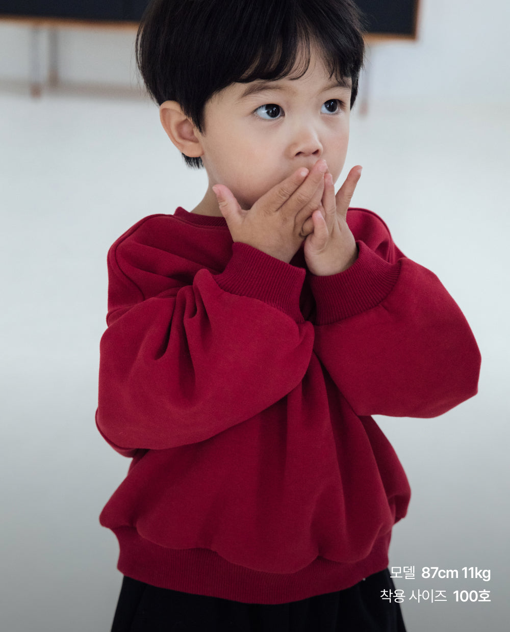 [Kids] [裏起毛] ふんわりミンク 切り替えステッチ スウェット