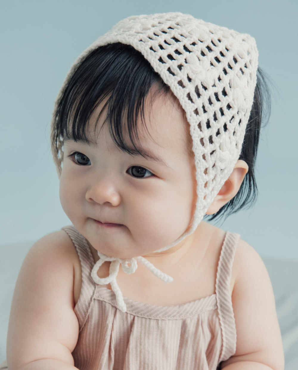 [Kids] フラワードニット ヘアターバン