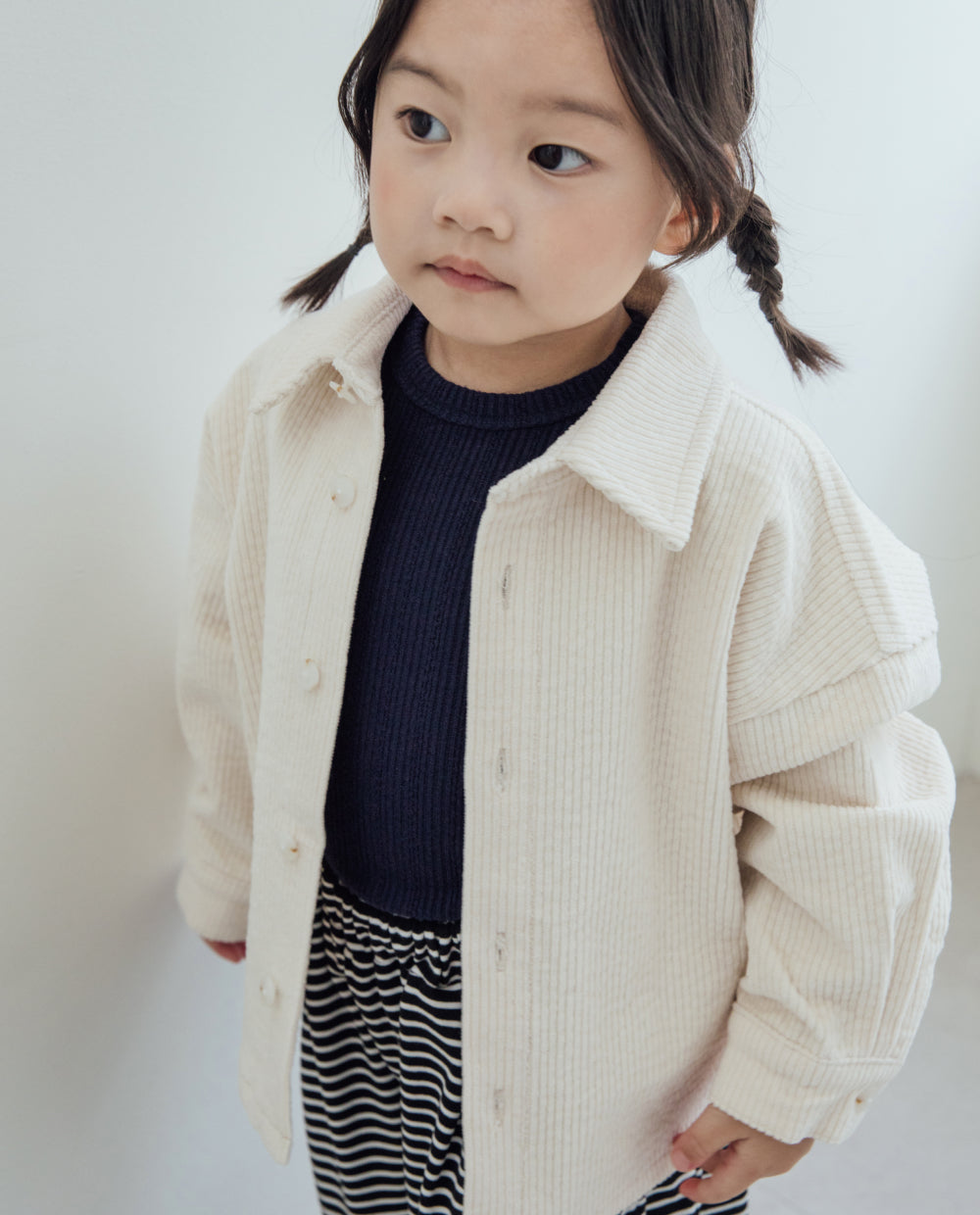 [Kids] コーデュロイストレッチシャツジャケット