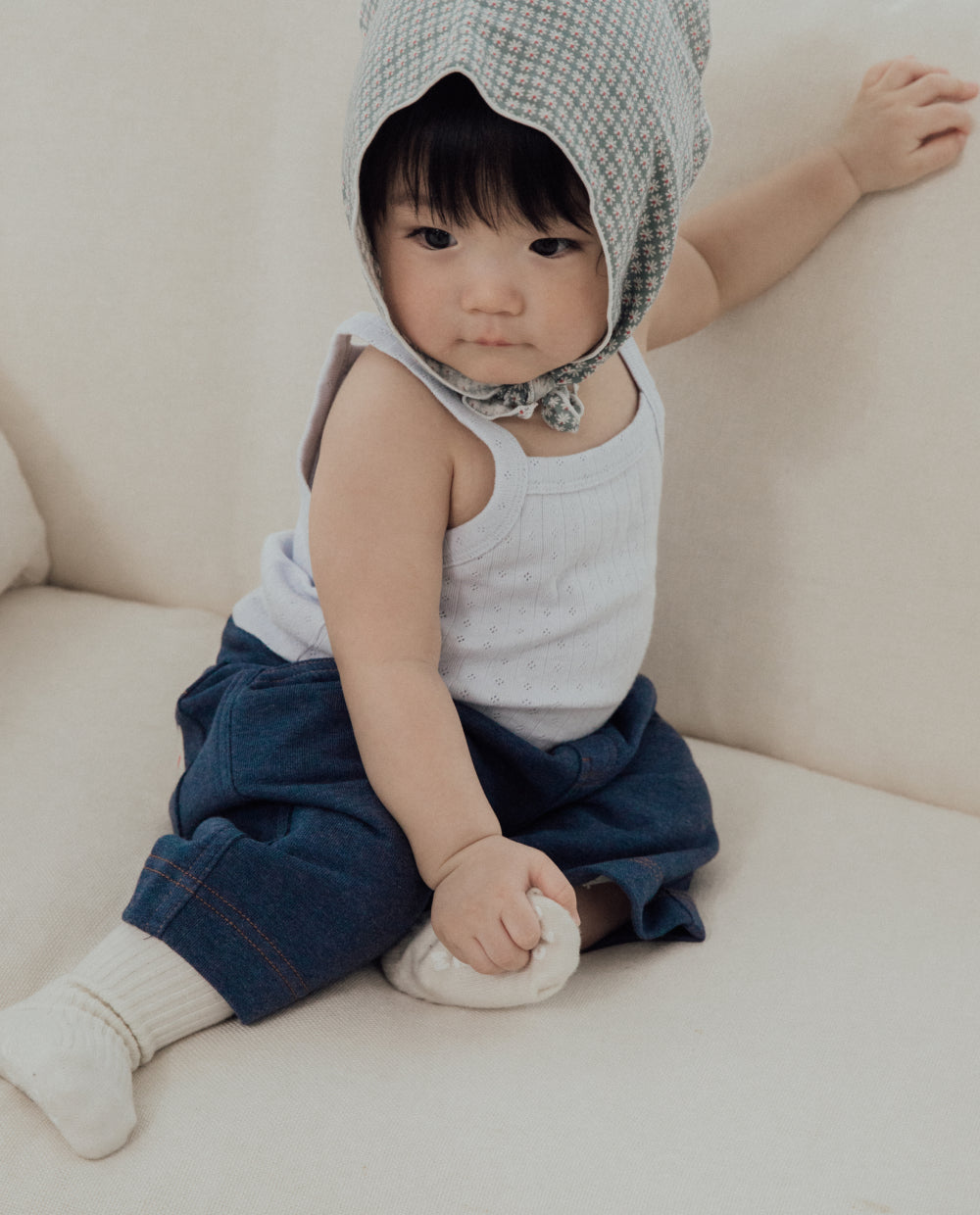 [Baby] ソフトコットン アイレット キャミソール