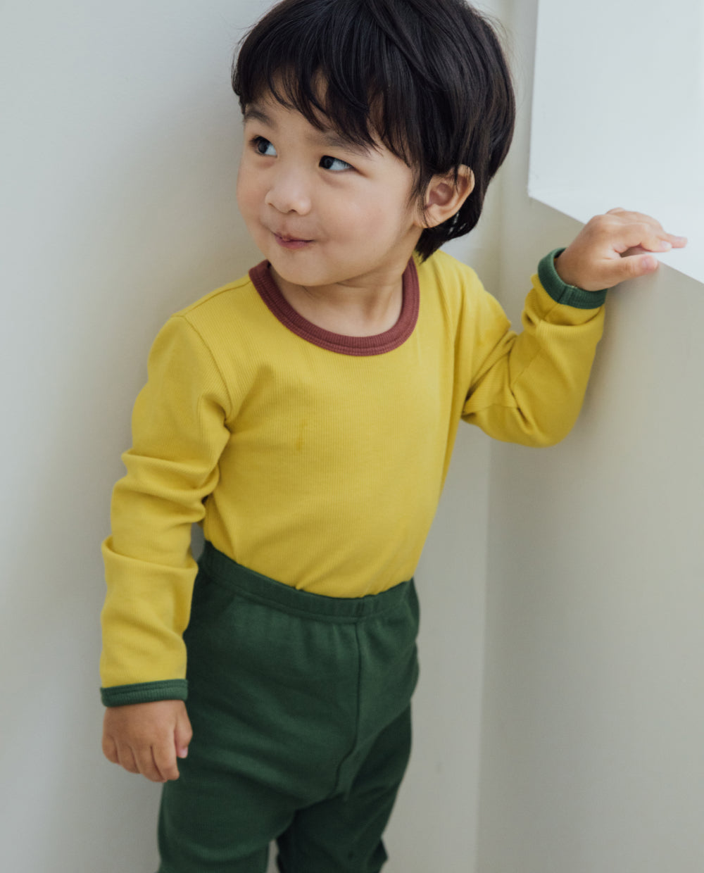 [Kids] ふんわりとろみリブスリムフィットルームウェア