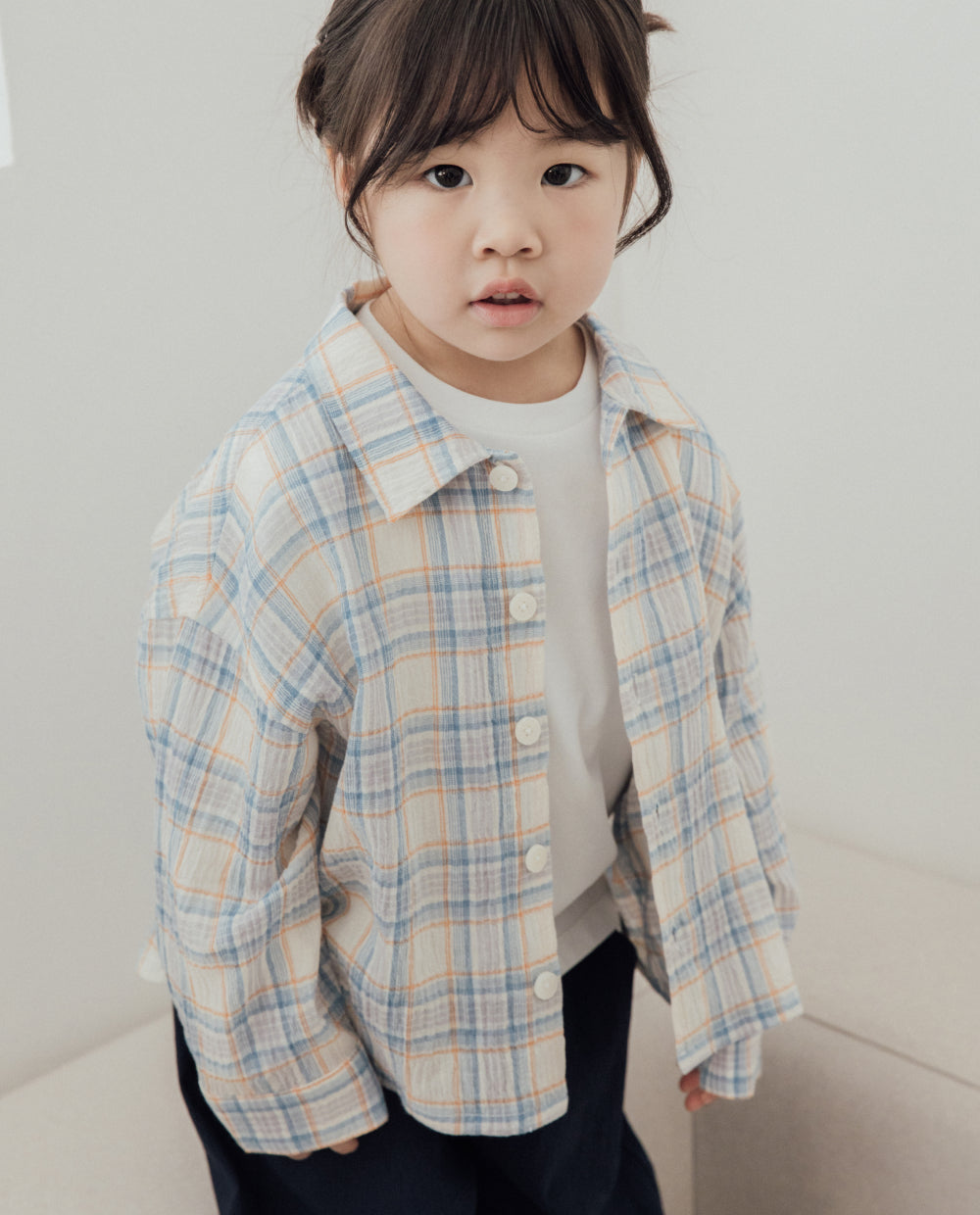 [Kids] エアリーチェックシャツ