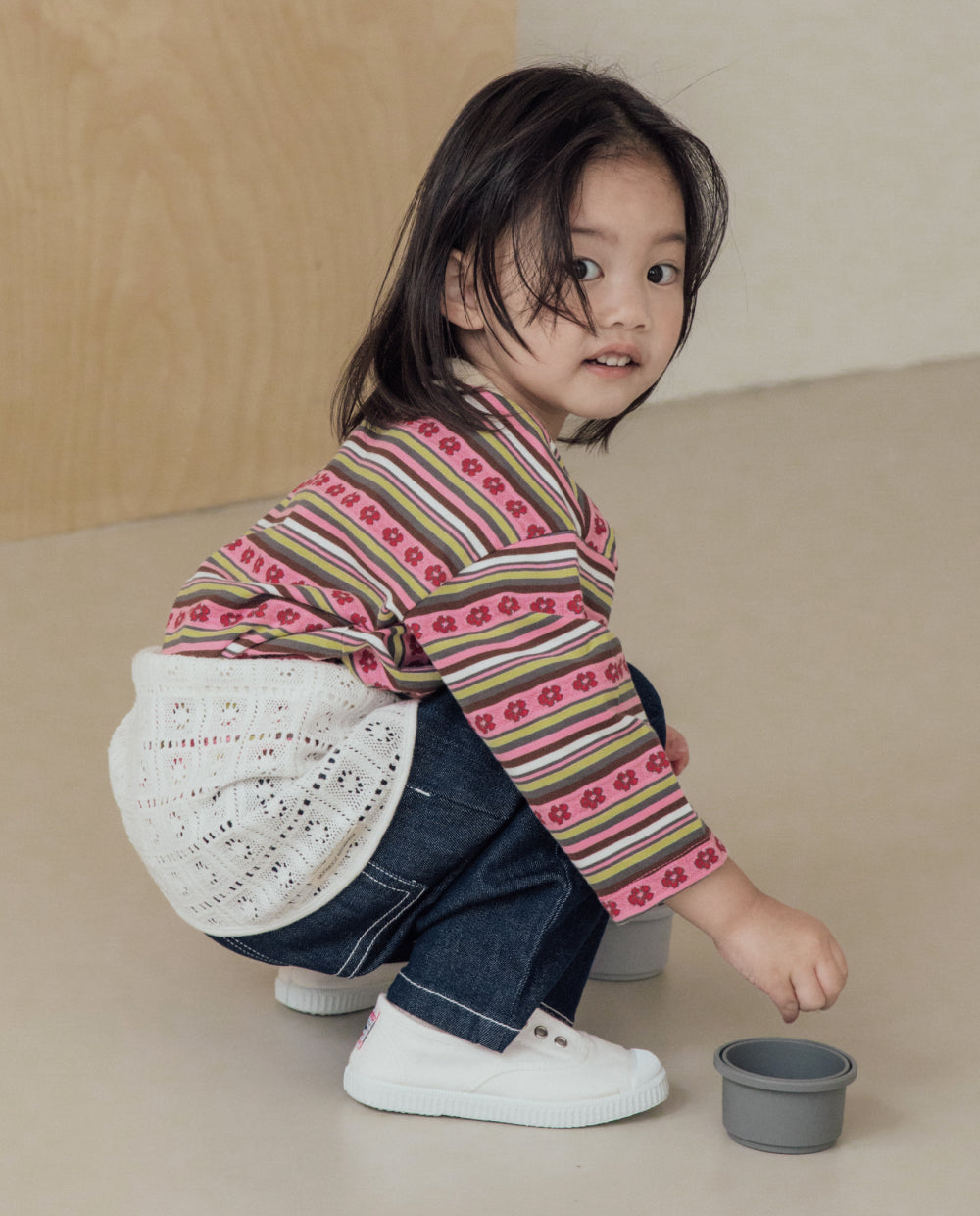 [Kids] ニットレースカーチフ