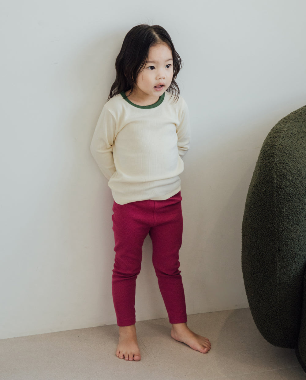 [Kids] ふんわりとろみリブスリムフィットルームウェア
