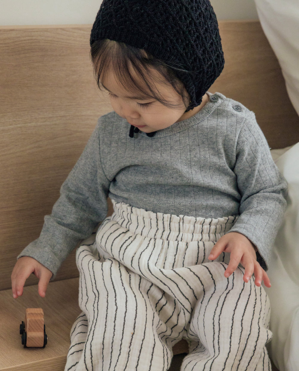 [Baby] コットンアイレットTシャツ
