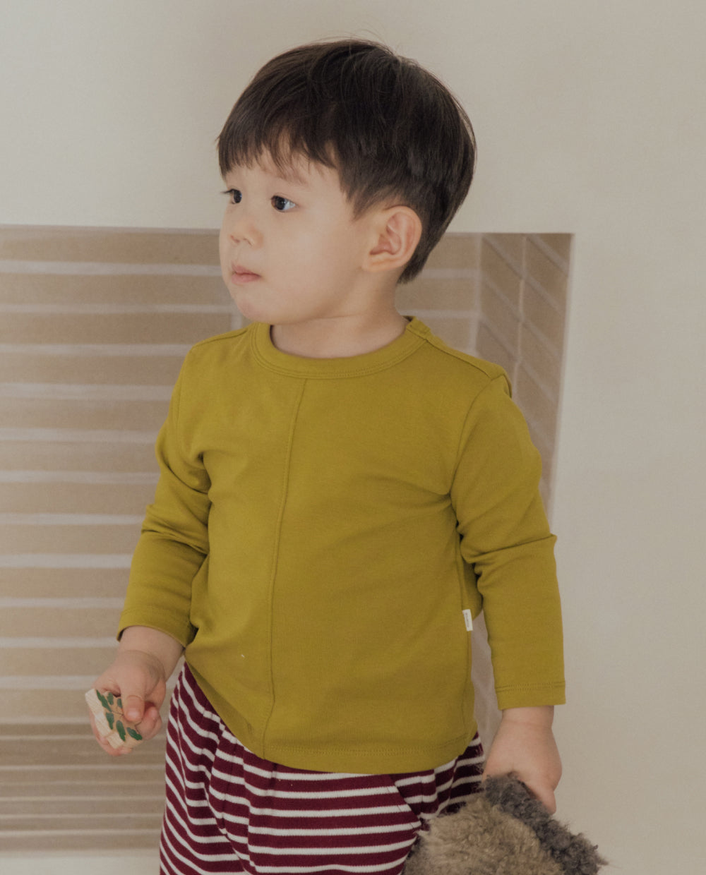 [Kids] もちもちストレッチコットンTシャツ