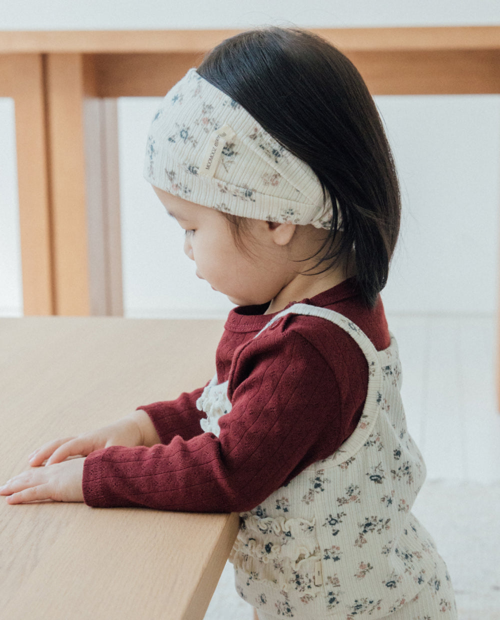[Baby] ソフトジャガード ワイドヘアバンド