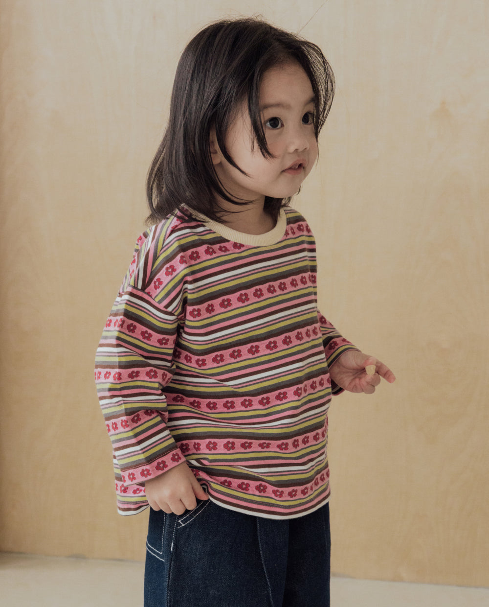 [Kids] コットンジャガードルーズフィットTシャツ