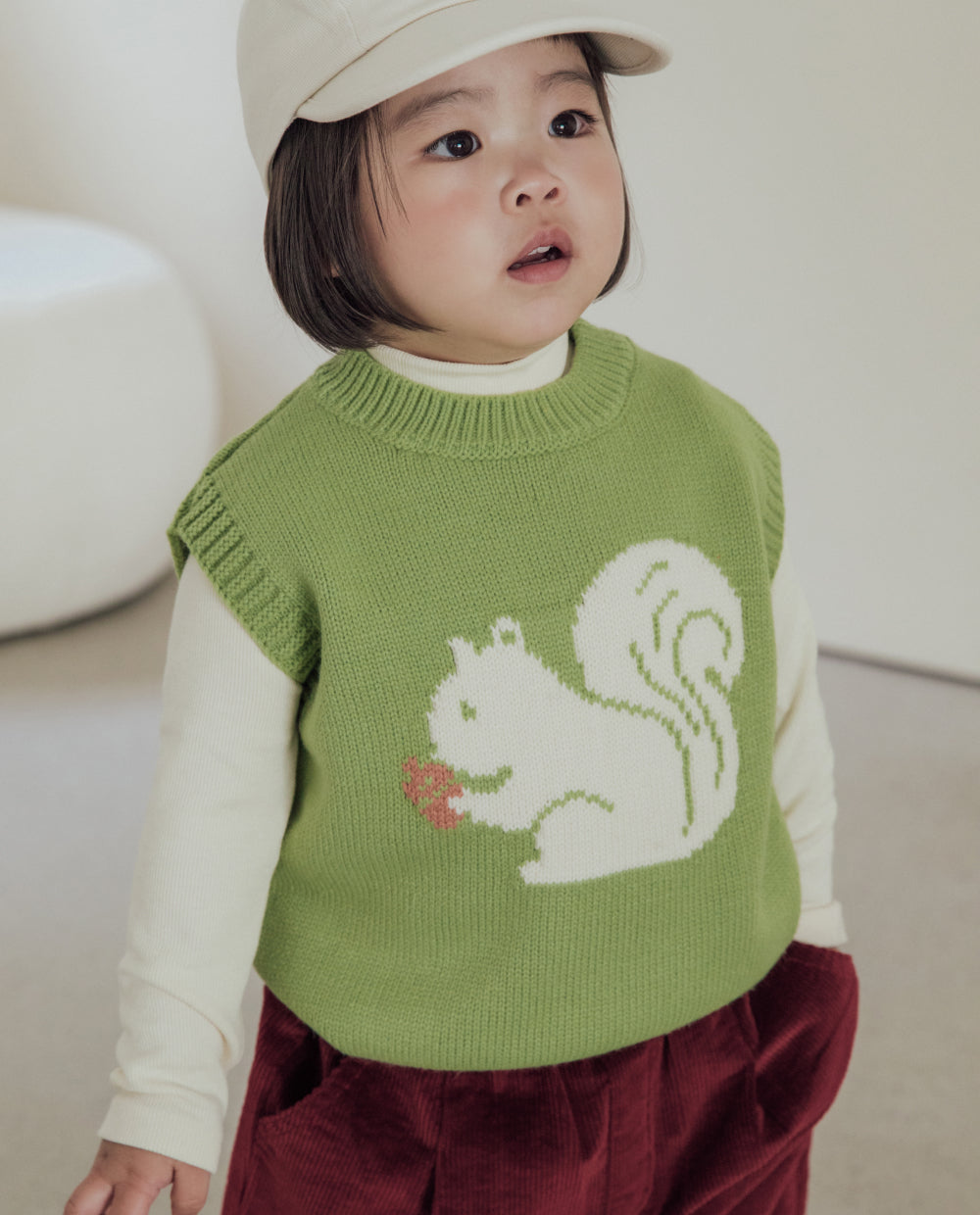 [Kids] ソフトジャガードニットベスト