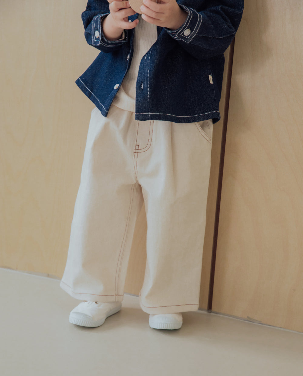 [Kids] クラシックワイドデニムパンツ