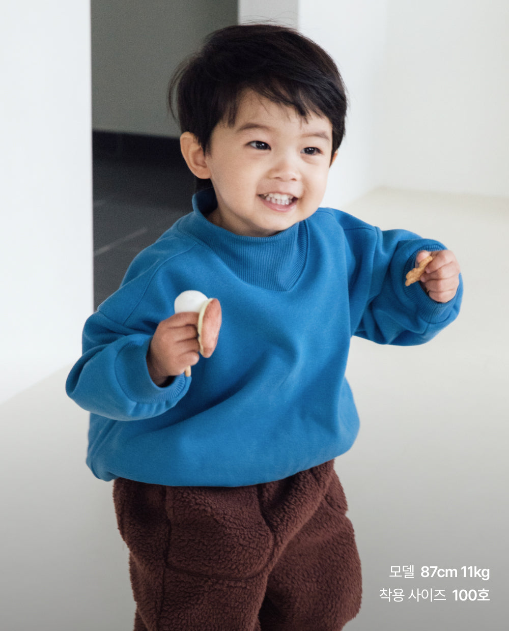 [Kids] [裏起毛] ふんわりミンク タートルネック スウェット