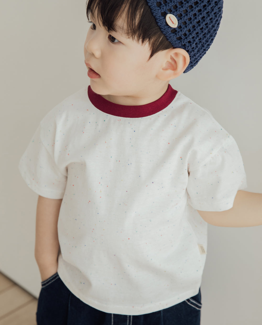 [Kids] オレオ カラー配色 レギュラーフィット 半袖 Tシャツ