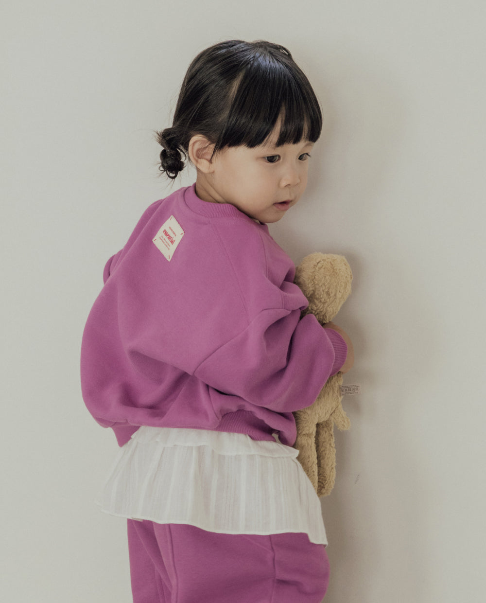 [Kids] コンフォートソフト パフスリーブ ボリュームフィット トレーナー