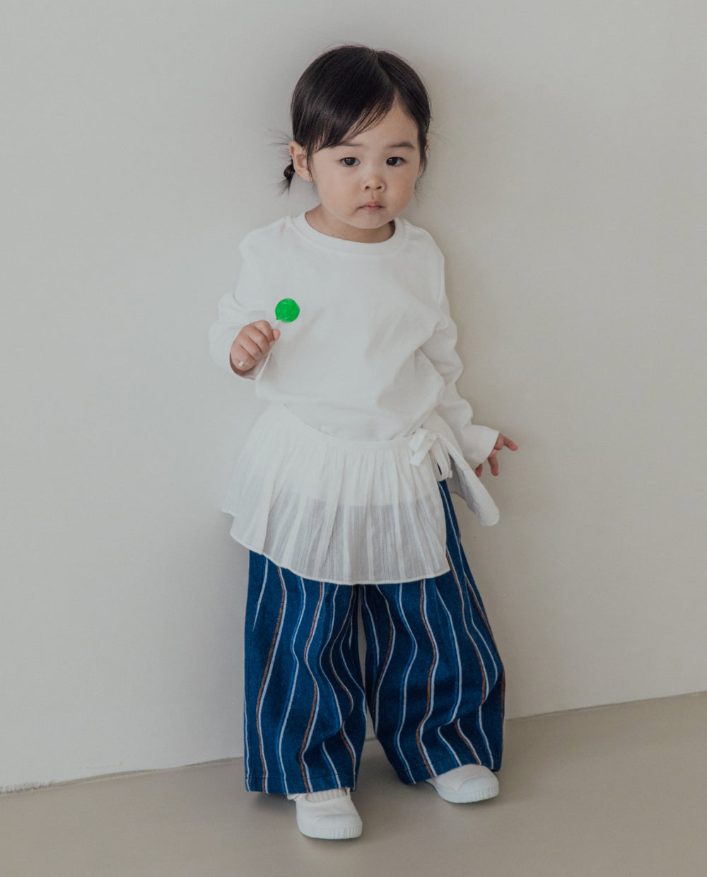 [Kids] コットンレースラップスカート
