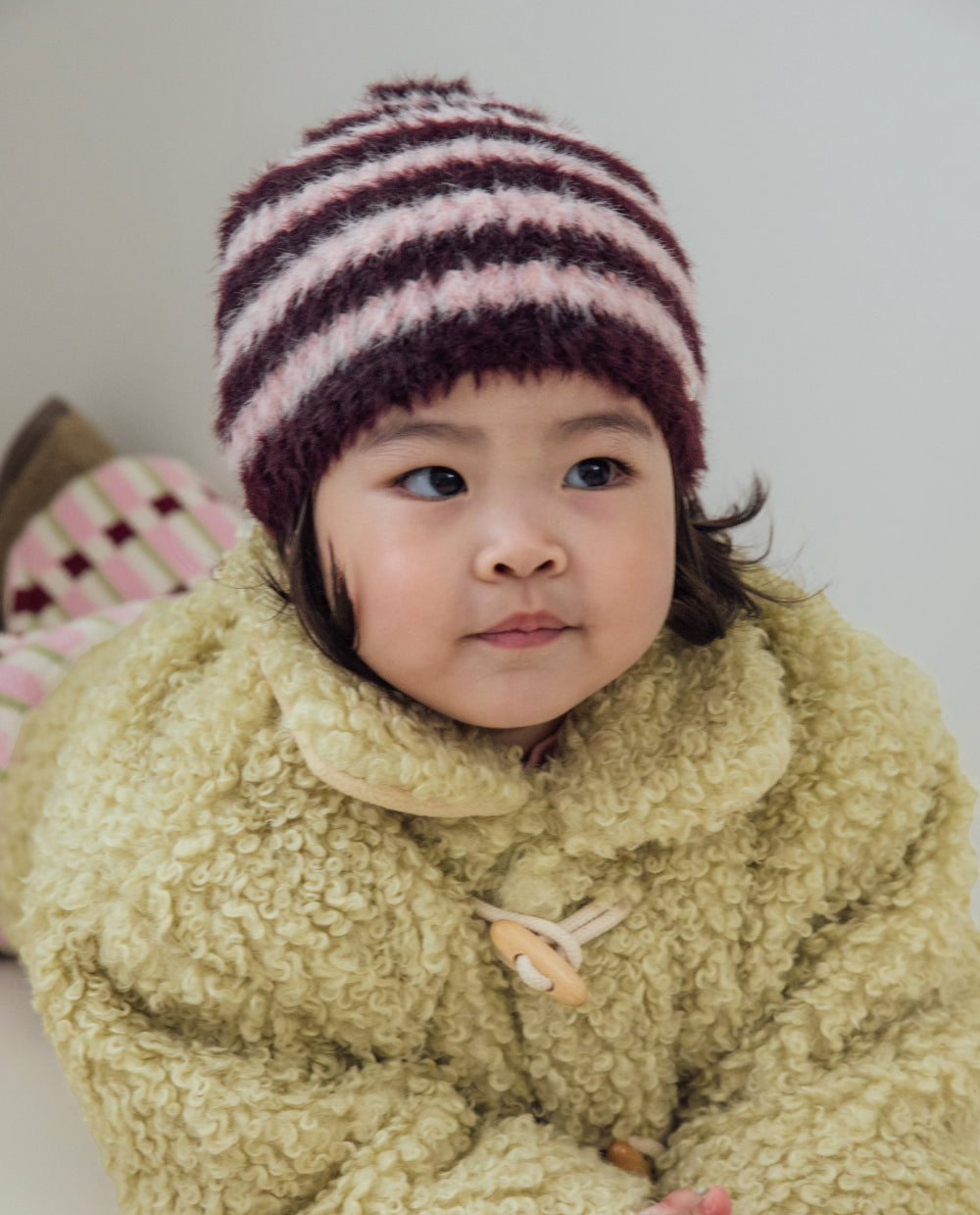 [Baby/Kids] ブークレストライプ ニットビーニー